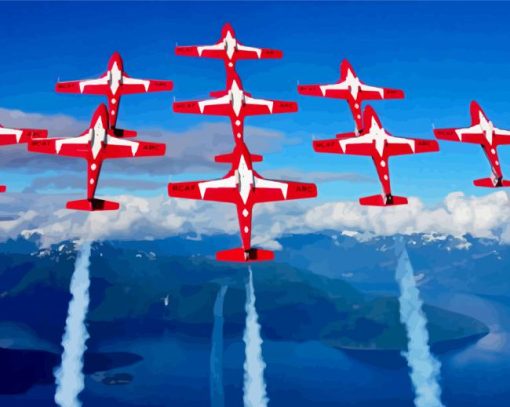Snowbirds Air Show paint by number