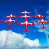 Snowbirds Airplanes paint by number