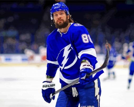Tampa Bay Lightning Ice Hockey Player Paint by number
