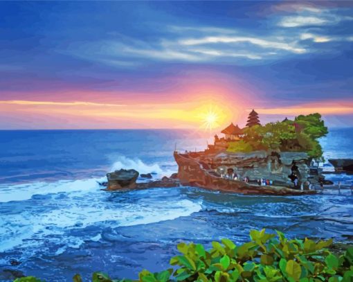 Temple Tanah Lot paint by number