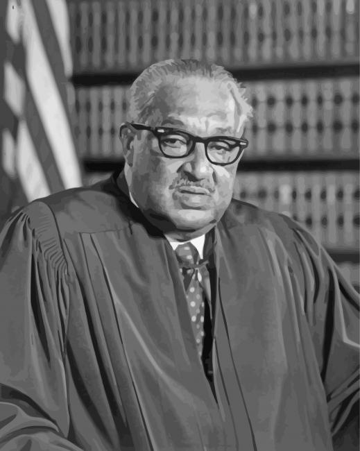 Thurgood Marshall Lawyer paint by number