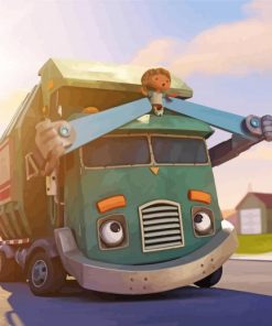 Trash Truck Animation Characters paint by number