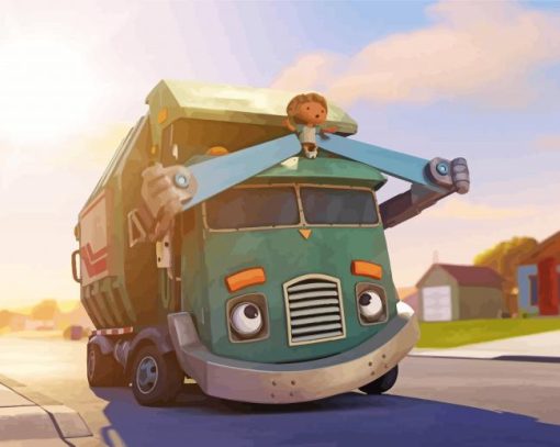 Trash Truck Animation Characters paint by number