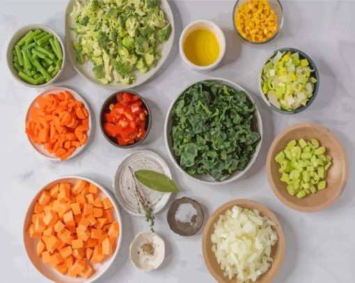 Vegetable Soup Mix Recipes paint by number