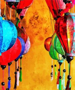 Vietnamese Lanterns Art paint by number
