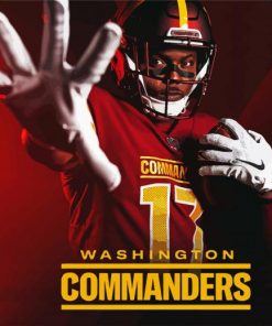 Washington Commanders Player Poster paint by number