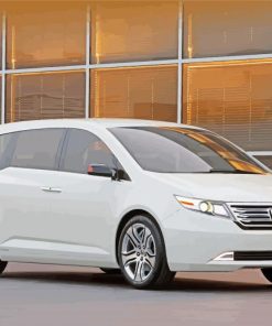 White Honda Odyssey paint by number