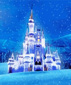 Winter Snowy Castle paint by number