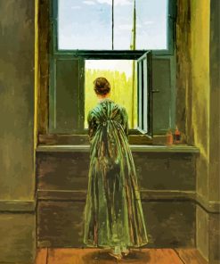 Woman At A Window David Friedrich paint by number