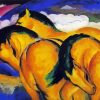 Yellow Horses By Franz Marc paint by number