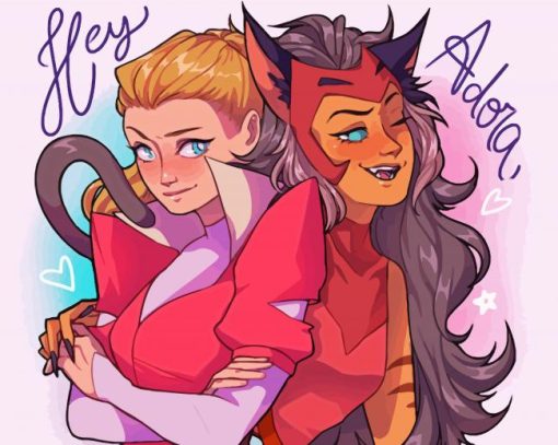 Adora And Catra Animation Art paint by number