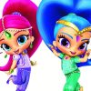 Adorable Shimmer And Shine paint by number