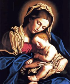 Aesthetic Blessed Mother paint by number