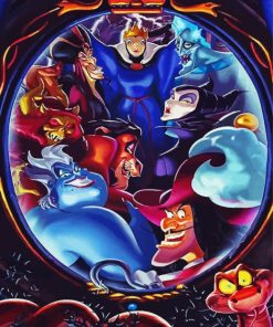 Aesthetic Disney Villains paint by number
