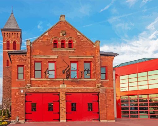 Aesthetic Michigan Firehouse Museum Ann Arbor paint by number