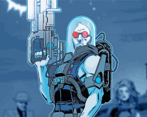 Aesthetic Mr Freeze paint by number