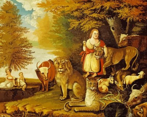 Aesthetic Peaceable kingdom Art paint by number