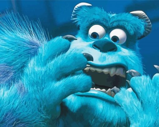 Aesthetic Sulley Monsters Inc paint by number