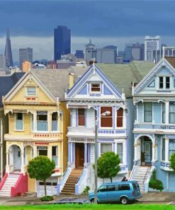 Aesthetic The Painted Ladies San Francisco paint by number