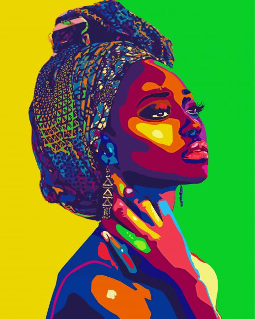 African Pop Art paint by number