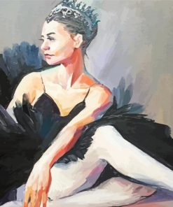 Ballerina In Black Natalia Veyner paint by number