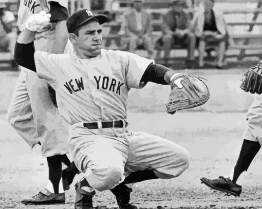 Baseball Player Yogi Berra paint by number