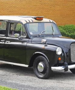 Black London Taxi paint by number