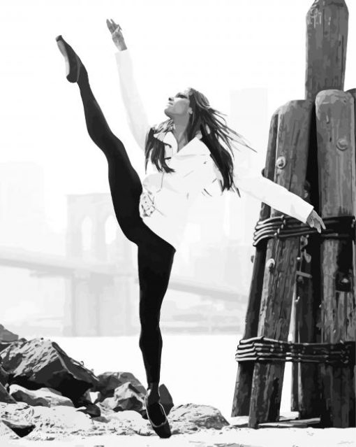 Black And White Misty Copeland paint by number