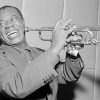 Black And White Trumpeter Louis Armstrong paint by number