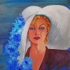 Classy Lady In White Hat Paint by number