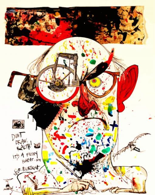 Colorful Ralph Steadman paint by number