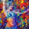 Colorful Abstract Belly Dancer paint by number