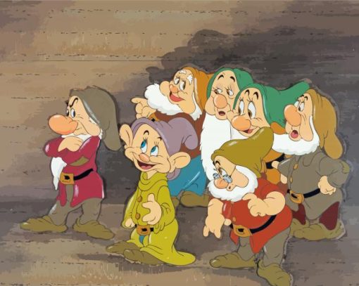 Cute Disney Dwarfs paint by number