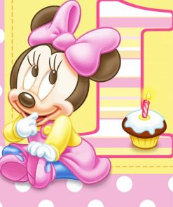 Cute Minnie Mouse Baby paint by number