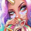 Cute Unicorn Girls paint by number