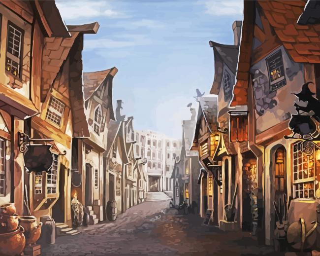 Diagon Alley paint by number