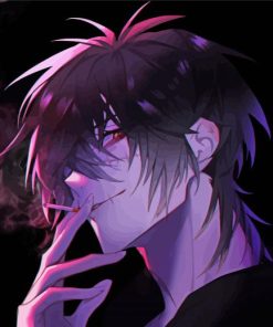 Evil Anime Smoking paint by number