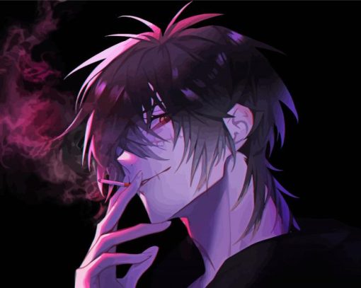 Evil Anime Smoking paint by number