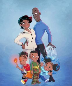 Frozone And His Family paint by number
