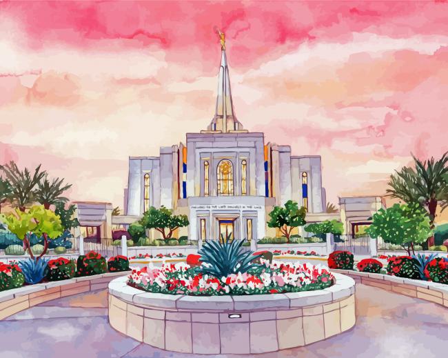 Gilbert Temple Art paint by number