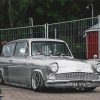 Grey Old Ford Anglia paint by number