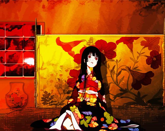 Hell Girl Japanese Anime paint by number