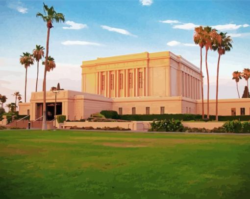 Mesa Temple Arizona paint by number