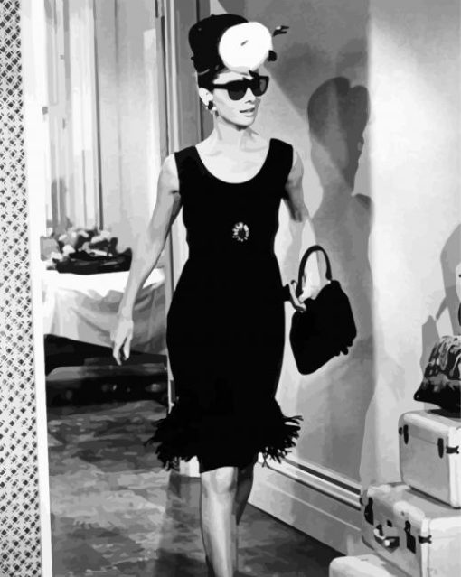 Monochrome Breakfast At Tiffanys paint by number