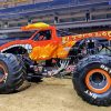 Orange Monster Truck paint by number