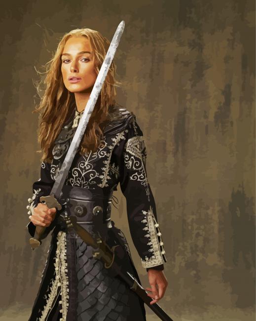 Pirate Of The Caribbean Elizabeth Swann paint by number