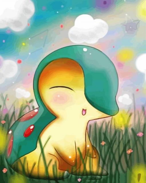 Pokemon Cyndaquil paint by number