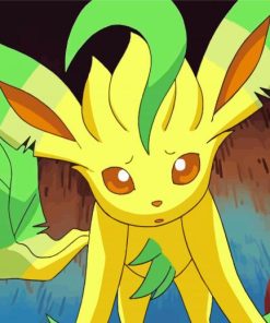 Pokemon Species Leafeon paint by number