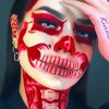 Red Skeleton Beauty paint by number