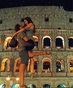 Romantic Couples In Rome paint by number